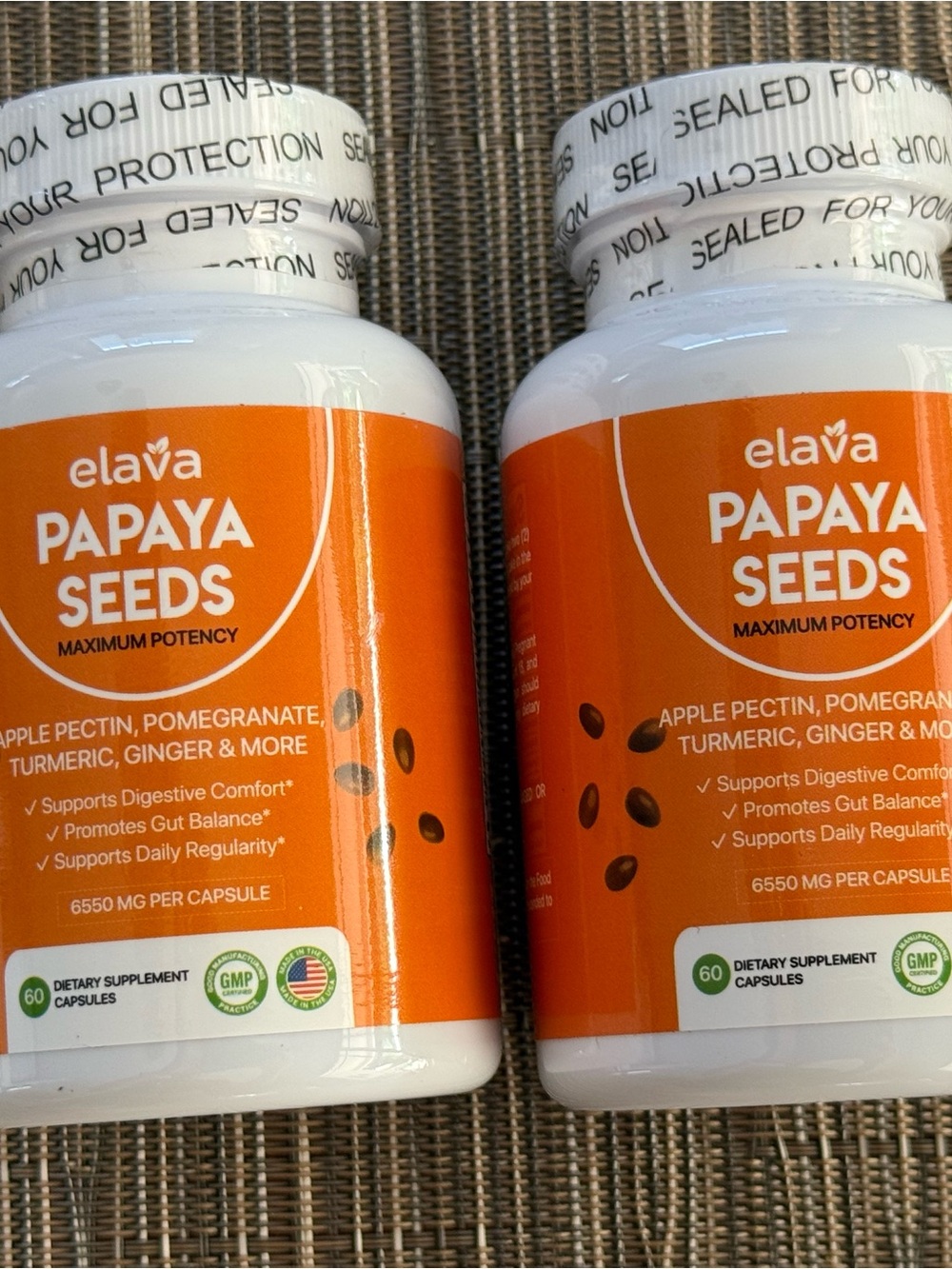 Elava Papaya Seeds Digestive Supplement- Set of Two